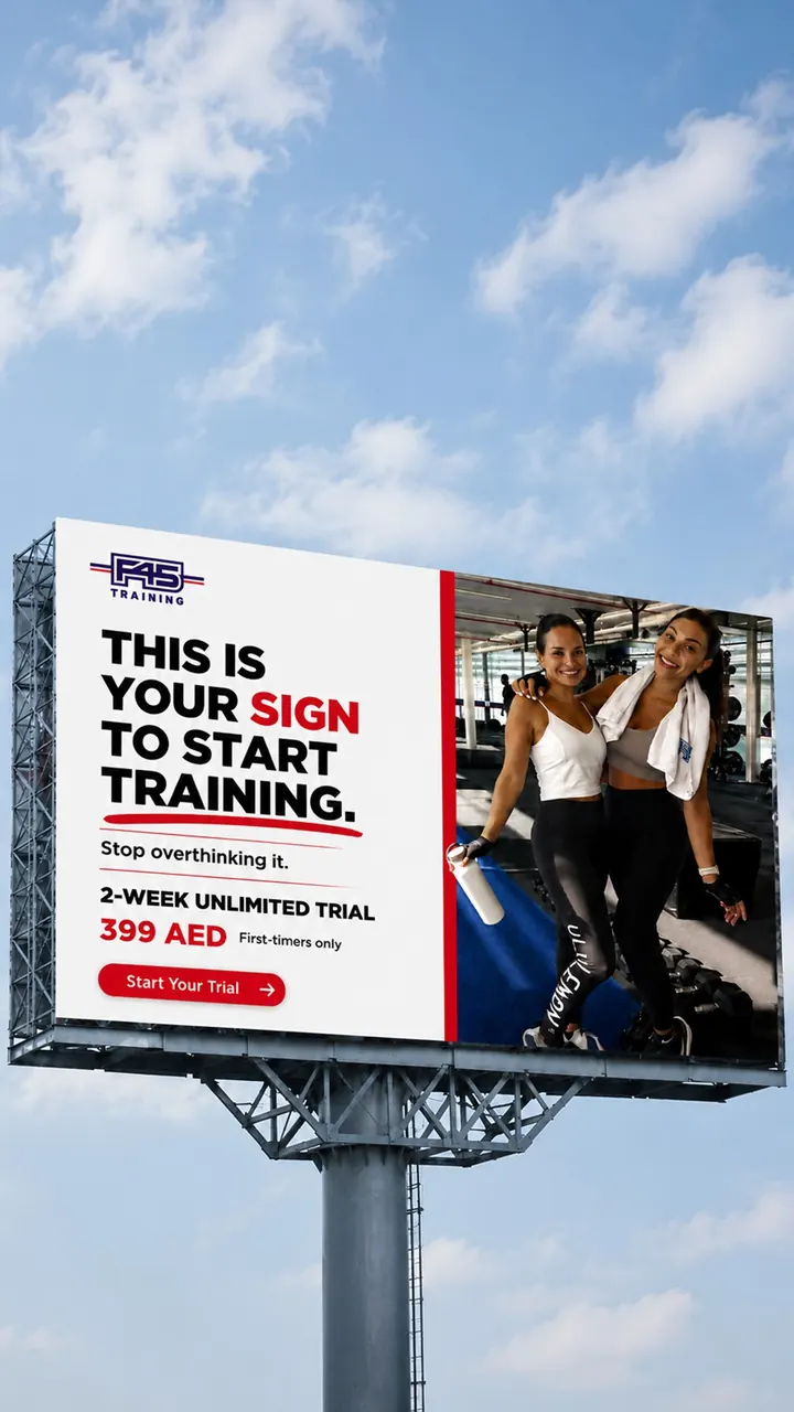 Salle de sport : Affichage urbain